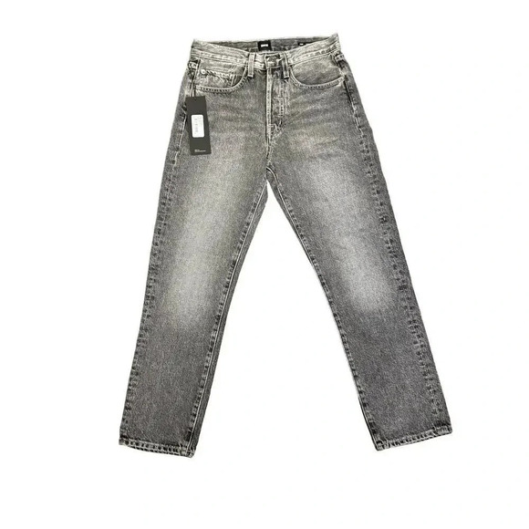 Edwin Hana Classic Straight Crop Rapture Black Wash Denim Jeans Women's 24 NWT - Picture 1 of 11